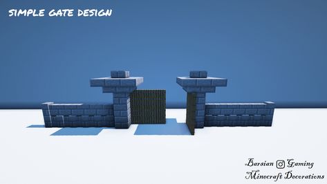 BSL v7 Shaders & 3D Default Texture Pack Simple Gate Designs, Simple Gate Design, Simple Gate, Minecraft Build Hacks, Minecraft Idea, Minecraft Wall, Cozy Games, Minecraft Blocks, Minecraft Plans