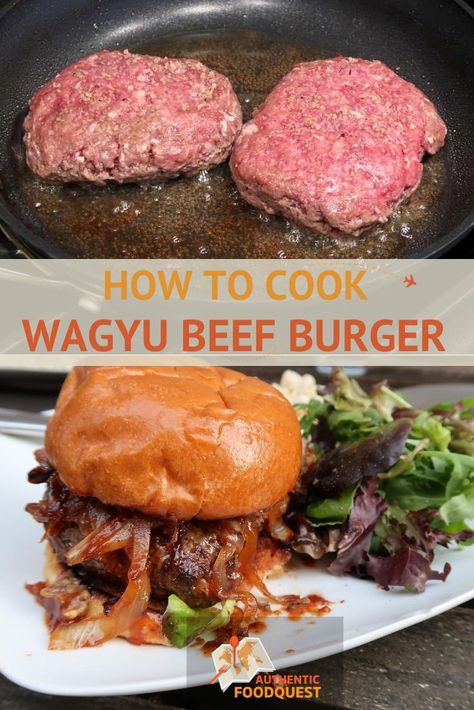 1 reviews · 20 minutes · Serves 2 · This wagyu burger recipe is for a gourmet burger you can make in your own kitchen. Make the juiciest wagyu beef burger you’ll ever eat. With cooking tips from Truffle Shuffle SF, learn how to cook… More Beef Wagyu Recipe, Wagyu Beef Burger Recipe, Wagyu Ground Beef Burger Recipe, Ground Wagyu Beef Recipe, Wagyu Ground Beef Recipes, Wagyu Burger Recipe, Ground Beef Burger Recipe, Wagyu Ground Beef, Wagyu Recipes