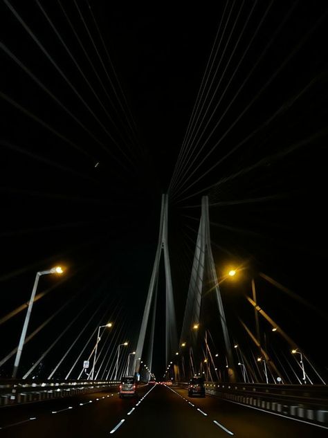 Mumbai Aesthetic Mumbai, Bandra Worli Sea Link, City Aesthetics, Birthday Icon, Mumbai City, Night Sky Photography, Snap Snapchat, City Vibes, Pop Posters