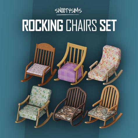 Sims 4 Chair CC by SNOOTYSIMS | Patreon Sims 4 Floral Cc, Sims 4 Cash Register Cc, Sims 4 Cc Rocking Chair, Sims 4 Chair, Sims4 Build, Sims 4 Cottage, Sims Furniture, Sims Houses, Cc Furniture