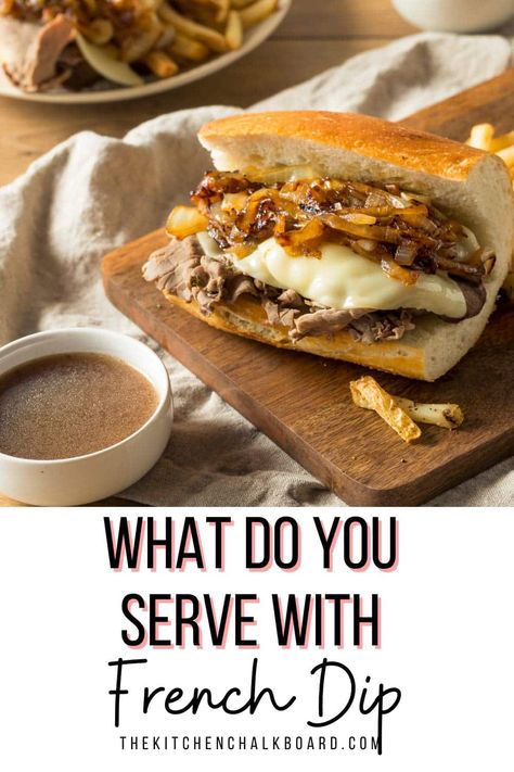 French Dip Sandwich Side Dishes, Beef Dip Side Dishes, Roast Beef Sandwich Sides, French Dip Sandwich Sides, Sandwich Side Dishes, Sides For Roast Beef, Roast Beef Dip, Shredded Beef Sandwiches, Hot Roast Beef Sandwiches