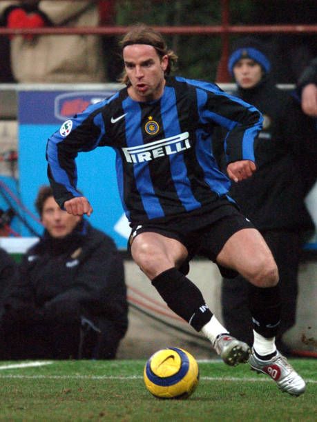 MILAN, ITALY - FEBRUARY 27: Andy van der Meyde of Inter Milan in action during the Serie A match between Inter Milan and AC Milan at the Stadio Giuseppe Meazza on February 27, 2005 in Milan, Italy. Italy February, Giuseppe Meazza, Inter Milan, Milan Italy, Ac Milan, Milan, Soccer, Football, Italy