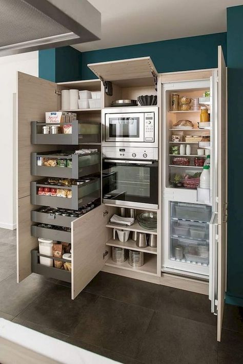 Pantry Layout, Pantry Decor, Desain Pantry, Kabinet Dapur, Kitchen Pantry Design, Kitchen Interior Design Decor, Kitchen Interior Design Modern, Diy Kitchen Storage, Kitchen Design Plans