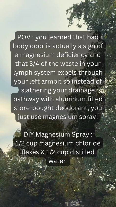 Symptoms Of Magnesium Deficiency, Bad Body Odor, Magnesium Spray, Muscle Cramps, Magnesium Deficiency, Natural Healing Remedies, Home Health Remedies, Body Odor, Diy Health