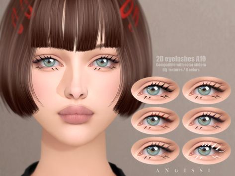 Sims 4 Cc Doll Makeup, Sims 4 2d Eyelashes, Sims 4 Manga Lashes, Ts4 Eyelashes, Sims 4 Cc Makeup Patreon, Sims 4 Eyelashes, Sims 4 Afro Hair, Sims Makeup, Sims Download