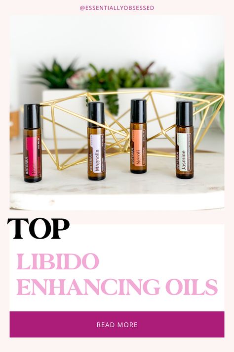 Are you looking to have a healthy, active libido? Whether you're looking to increase yours or your partners, there are a few natural oils that can help. Knowing the right ones to choose can make all the difference. Read for the top libido enhancing oils! Libido Essential Oils, Female Libido, Low Libido, Thank Me Later, Floral Oil, In The Bedroom, Oil Blends, Doterra Essential Oils, Doterra