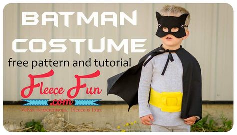 Easy Free Sewing Patterns to Download with Step by Step Tutorials Bat Costume Kids, Diy Butterfly Costume, Diy Batman, Batman Cape, Troll Costume, Leia Costume, Skirt Pattern Free, Bat Costume, Cape Costume