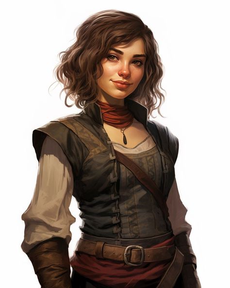 Elf Sorcerer Female Dnd, Rogue Dnd Female Characters, Archeologist Character Design, Dnd Rogue Female, Human Female Dnd, Dnd Human Woman, Dnd Halfling Female, Dnd Female Fighter, Halfling Woman