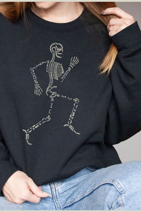 Human Anatomy Gifts, Gym Merch, Anatomy Tshirt, Human Body Bones, Medical Artwork, Anatomy Shirts, Physical Therapy Student, Body Bones, Skeleton Anatomy