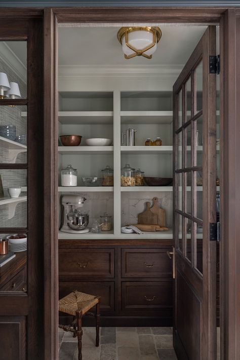 Beautiful Pantry, Pantry Inspiration, Rocky Mountain Hardware, Style Pantry, English Kitchens, Cottage Kitchens, Butler's Pantry, Pantry Design, French House