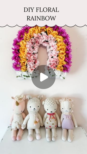 Kelsi Savage on Instagram: "🌈 DIY Floral Rainbow 🌈⁣
⁣
Here’s a super fun DIY you can make with pool noodles, hangers & faux flowers! This turned out so cute and I think it would be perfect for a girl’s bedroom or a party decoration! ⁣
.⁣
.⁣
.⁣
.⁣
#diycraft #diycrafts #rainbow #rainbows #diyrainbow #diydecor #diydecoration #diydecorations #partydecor #partydecorideas #partydecorations #crafts #crafting" Floral Rainbow, Diy Rainbow, Pool Noodles, Instagram Diy, Fun Diy, Faux Flowers, Party Decoration, Hangers, Fun Diys