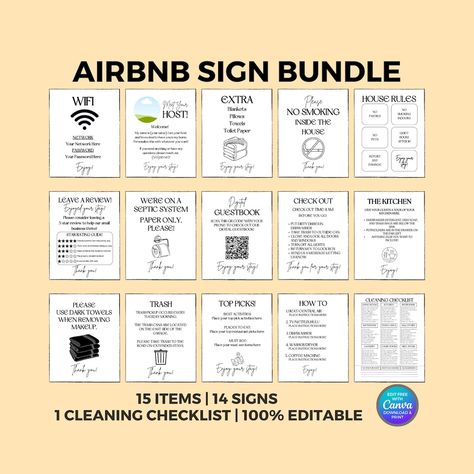 This Templates item by InnovaDesignStudio has 2 favorites from Etsy shoppers. Ships from United States. Listed on Jun 7, 2024 Airbnb Inventory Checklist, Airbnb Rules For Guests, Breakfast Hosting, Airbnb Printables, Airbnb Cleaning Checklist, Airbnb Checklist, Bnb Ideas, Airbnb Signs, Airbnb Sign