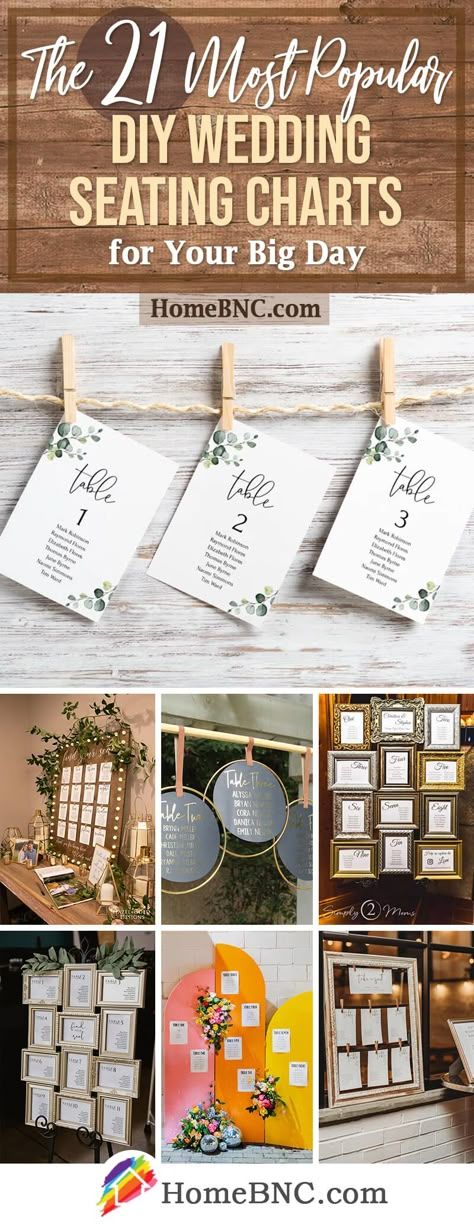 21 Best DIY Wedding Seating Chart Ideas for 2023 Diy Find Your Seat Wedding Sign, Find Your Seat Wedding Ideas, Diy Seating Chart Wedding, Diy Wedding Seating Chart, Diy Wedding Seating, Diy Seating Chart, Wedding Table Assignments, Wedding Seating Chart Display, Rustic Seating Charts