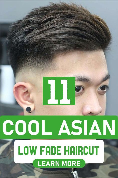 Fade haircuts are a trend in the fashion industry. It is also a trend that has been popularized by celebrities such as Kylie Jenner and Bella Hadid. The low fade haircut is very trendy nowadays, and there are several hair styles that can be considered low fades. Asian Hair Fade, Asian Fade Haircut, Low Fade Haircut Men's, Asian Man Haircut, Fade Cut, Low Fade Haircut, Asian Haircut, Low Fade, Mens Fade