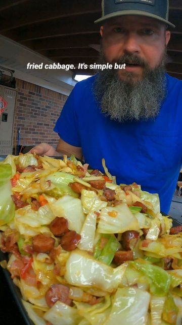 Patrick Springer on Instagram: "#simple fried #cabbage on the #blackstone #griddle #southern #foodie #dinner #griddlecrew #flattop" Cabbage On Blackstone Griddle, Cooked Cabbage, Fried Cabbage, Blackstone Griddle, October 27, Chicken, On Instagram, Instagram