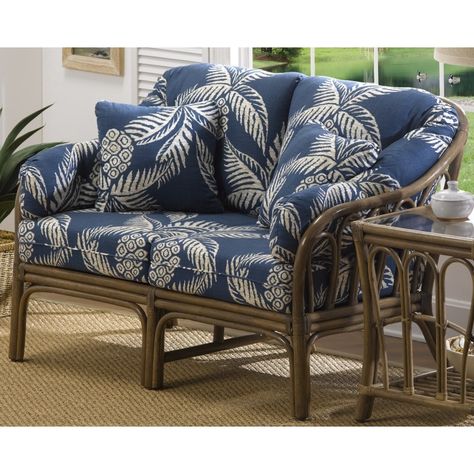 Tropical Furniture, Rattan Loveseat, Cane Sofa, Beach House Furniture, Bamboo Sofa, Wicker Sofa Outdoor, Rattan Furniture Set, Cane Furniture, Bamboo Furniture