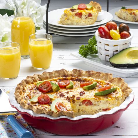 Taquito Casserole, Easy Home Meals, Fruit Pie Recipe, Vegetarian Lasagna Recipe, Tomato Quiche, Breakfast Casserole Bacon, Easy Quiche, Bacon Quiche, Chocolate Pie Recipes