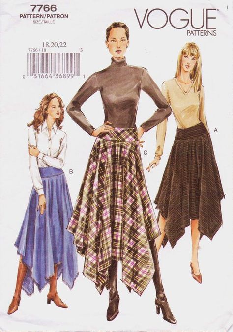 Long Skirt Pattern Sewing, Handkerchief Dress Pattern, Long Skirt Sewing Pattern, Handkerchief Hem Skirt, Crochet Maxi Skirt, Handkerchief Skirt, Godet Skirt, Unique Skirts, Handkerchief Dress