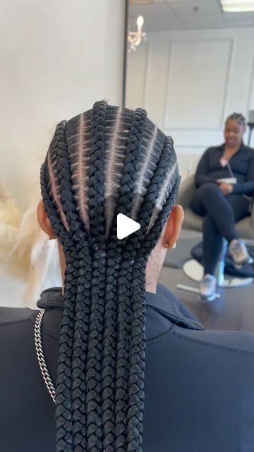 Nayla Chalas | Boston Braider on Instagram: "Do you sew your stitch braids together?  Here are some benefits of doing so: -NO MORE GAPS -Prevents braids from bending -More longevity of the style  This step is a must for me!  I mean just look at the before and after 🤩  Want to learn more tips on how to get the NEATEST braids ever!?  Sign up for my exclusive online braiding class and become an expert today!   EBOOKs are also available in my digital store! Includes: Product lists Wholesale vendors Parting maps & so much more! 🤍  #bostonbraids #bostonbraider #braidsboston #stitchbraids #protectivehairstyle #stitchbraidstutorials" How To Do Stitch Braids, Jasmines Aesthetic, Stiches Hairstyles, 5 Feed In Braids, Six Stitch Braids, Braids Going To The Back, Cute Stitch Braids, Braids Going Back, 6 Stitch Braids