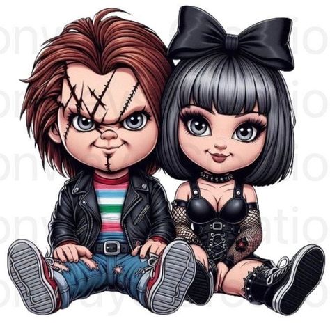 Sengoku One Piece, Horror Couple, Scary Chucky, Chucky And Tiffany, Couple Png, Scary Doll, Chucky Doll, Cartoon Character Tattoos, Anime Witch