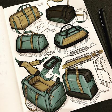 Bags Drawing, Backpack Design Concept, Bag Sketch, Accessories Design Sketch, Fashion Design Template, Bag Illustration, Drawing Bag, Industrial Design Sketch, Fashion Sketchbook