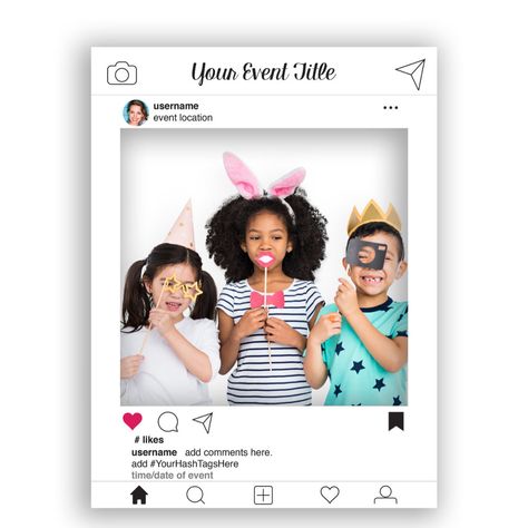 Instagram Photo Prop, Instagram Photo Booth, Instagram Cutout, Photo Prop Frame, Instagram Props, Social Media Photo, Social Media Landscape, Frame Props, Photo Frame Prop