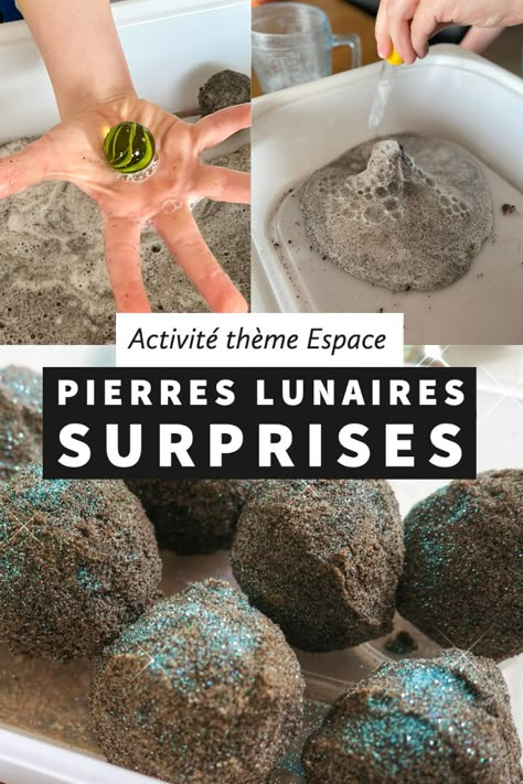 Activité sur le thème de l'espace: les pierres lunaires surprises Montessori Diy, Space Birthday Party, Galaxy Theme, Diy Science, Noel Diy, Space Party, Space Birthday, Destination Voyage, Escape Game