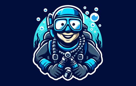 I will design outstanding scuba diving mascot  logo design  for your company Diving Logo, Mascot Logo Design, Logo Mascot, Mascot Logo, 로고 디자인, Create A Logo, Scuba Diving, Logo Design Services, Design Your Own