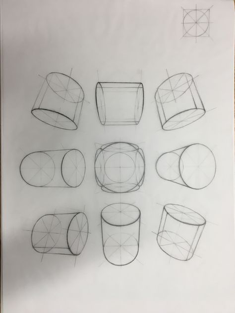 Shapes Perspective, Practice Drawing Shapes, Shapes In Perspective, Shape Practice, Drawing Fundamentals, Drawing Body Proportions, 3d Practice, Drawing Shapes, Geometric Shapes Drawing