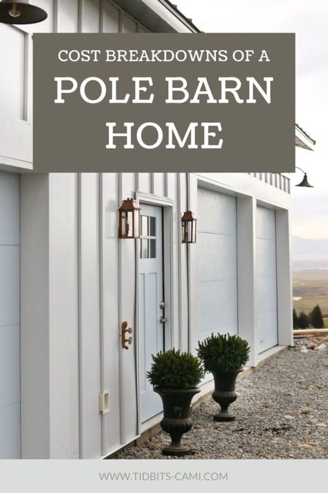 Converting Metal Building Into Home, Temporary Living While Building, Pole Barn Exterior Ideas, Small Pole Barn Homes Simple Floor Plans, Post Frame Homes Floor Plans, Building A Barndominium On A Budget, Pole Barn Home, Simple Barndominium Ideas Interiors, Pole Barns