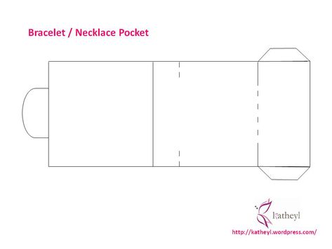 A reader had earlier requested for a template of this pocket which I had shared in one of my DIY posts. So sorry that I took this long to generate the template. I had wanted to scan the existing te... Diy Necklace Packaging, Necklace Gift Packaging, Jewelry Packaging Diy, Jewerly Displays, Bracelet Packaging, Jewelry Display Cards, Packaging Diy, Diy Display, Necklace Packaging