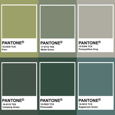 Grey And Green Color Palette, Green Pantone, Pantone Color Chart, Flat Color Palette, Pantone Colour Palettes, Color Design Inspiration, Stylish Interior Design, Casa Exterior, Green Colour Palette