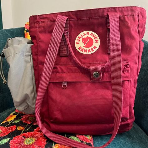 Fjallraven Kanken Totepack Fjallraven Kanken Totepack, Kanken Totepack, Red Convertible, Fjallraven Kanken, Ox, Front Zipper, Zipper Pocket, Convertible, The Social