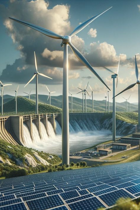 In this captivating video, join us as we dive into the fascinating world of renewable energy! Discover the numerous benefits of embracing renewable sources like solar, wind, and hydropower, and how they are shaping the future of our planet. Renewable Energy Engineering, Electric Energy Art, Renewable Energy Art, Renewable Energy Aesthetic, Wind Energy Poster, Wind Aesthetics, Hydropower Energy, Electricity Aesthetic, Wind Energy Projects