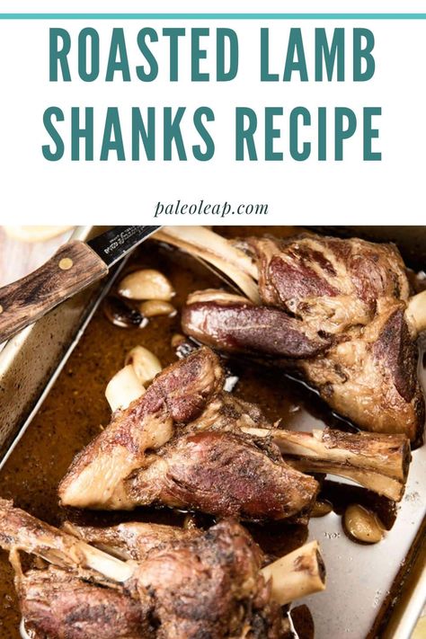 Roasted Lamb Shanks Pin Greek Lamb Shanks Recipe, Roast Lamb Shank Recipe, Lamb Shanks Oven, Best Lamb Shank Recipe, Roasted Lamb Shanks, Cumin Lamb, Lamb Shank Recipe, Lamb Shanks, Lamb Roast