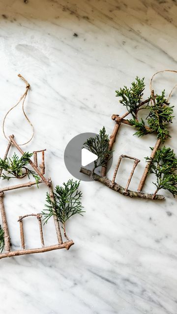 ANNIE DIAMOND💎Most Lovely Things Blog on Instagram: "Yes, we made twig 🏠 with landscaping 🏡—I’m thinking an entire Christmas tree with homemade house ornaments, or something like that! Anyway, happy Sunday! #twigcraft #sticks #twigs #diychristmas #homemadechristmas" Twig Reindeer Diy, Twig Snowflakes Diy, Twig Ornaments, Tree Branch Crafts, Reindeer Diy, Twig Christmas Tree, Twig Crafts, Twig Art, Christmas Art Projects