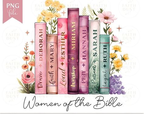 FaithDust - Etsy Mothers In The Bible, Mary Ruth, Women Of The Bible, Christian Sublimation, Faith Stickers, Christian Png, Christian T Shirt, Bible Art Journaling, Digital Drawings