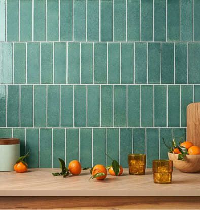 Online Tile Store - Shop Ceramic, Stone, Glass & More - TileBar Modern Desert Kitchen, Ocean Side House, Wet Bar Inspiration, Hallway Bathroom Remodel, Black Pillar Candles, Green Subway Tile, Home Manifestation, Green Backsplash, Floor Tile Design