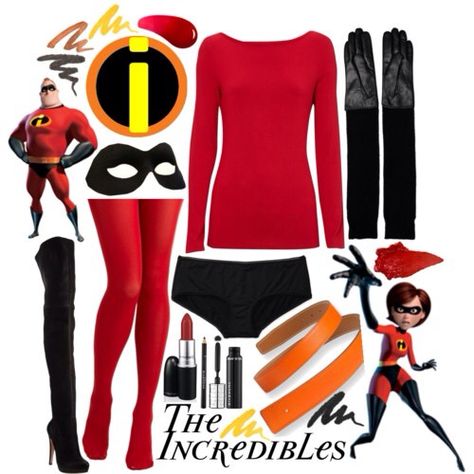 Incredibles Costume Diy, Bff Costumes, Costume Template, Incredibles Costume, Mrs Incredible, Easy Costume, Costumes Diy, Black Halloween Dress, Family Costumes