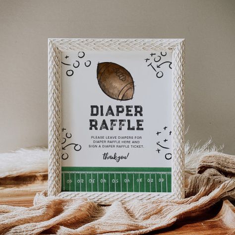 $12.85 | Football Baby Shower Diaper Raffle Sign #football baby shower, football shower diaper, football diaper raffle cards, football diaper raffle, football shower signs, football baby shower sign, digital football sign, boy's football shower, little boy baby shower, diaper raffle sign Super Bowl Baby Shower Theme, Football Baby Shower Theme, Baby Boy Football, Diaper Raffle Sign, Football Baby Shower, Football Theme, Baby Shower Sign, Baby Q, Football Themes