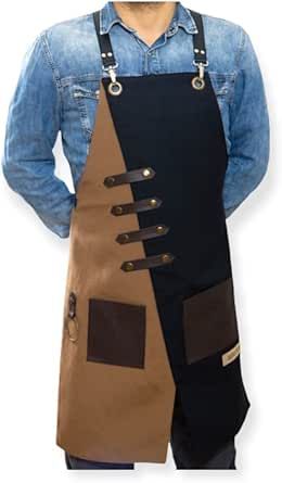 Crossback Apron, Brown Apron, Barista Apron, Utility Apron, Tool Apron, Barber Apron, Shop Apron, Black Apron, Bbq Apron