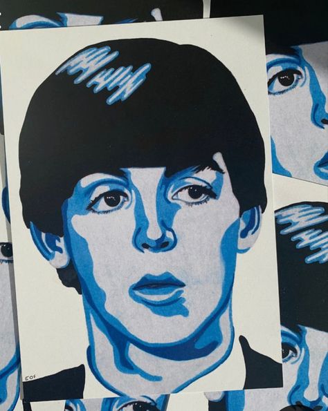 Paul Mccartney Painting, Paul Mccartney Drawing, Paul Mccartney Aesthetic, Beatles Painting, Beatles Drawing, Beatles Fan Art, Beatles Art, Figure Sketching, Paul Mccartney