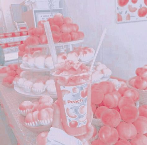 Pink Boba Aesthetic, Peach Boba, Pink Boba, Boba Aesthetic, Home Ideas, Style Inspiration, Pink