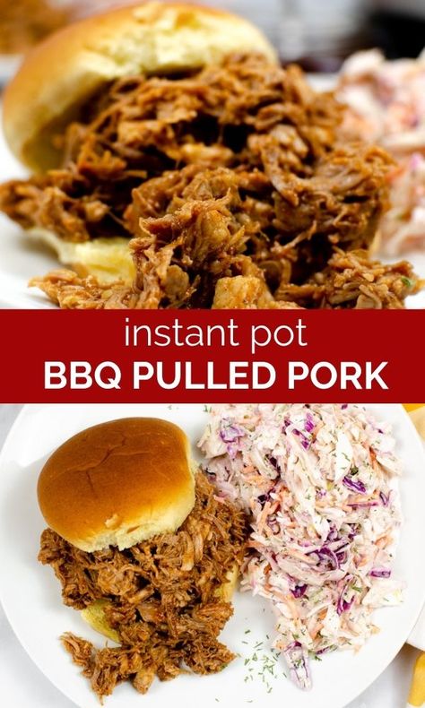 The BEST Instant Pot BBQ Pulled Pork recipe - for pork sandwiches, shredded pork tacos, quesadillas, and more! This Instant Pot pork recipe is super easy and flavorful with a homemade grape jelly BBQ sauce. It makes delicious leftovers and freezes well for future meals. This recipe is gluten free. Give it a try today! Pulled Pork Instant Pot Recipe, Cranberry Bbq Sauce, Braising Liquid, Pulled Pork Tenderloin, Pressure Cooker Pulled Pork, Instant Pot Pulled Pork, Pot Food, Pulled Pork Tacos, Mom Recipes