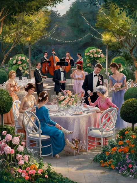 10 Amazing Garden Party Ideas - Someone Sent You A Greeting 1950s Garden Party, 1920s Garden Party, Vintage Garden Party, Garden Party Ideas, Royal Garden Party, Gatsby Gala, Vintage Garden Parties, Garden Party Theme, Gala Party