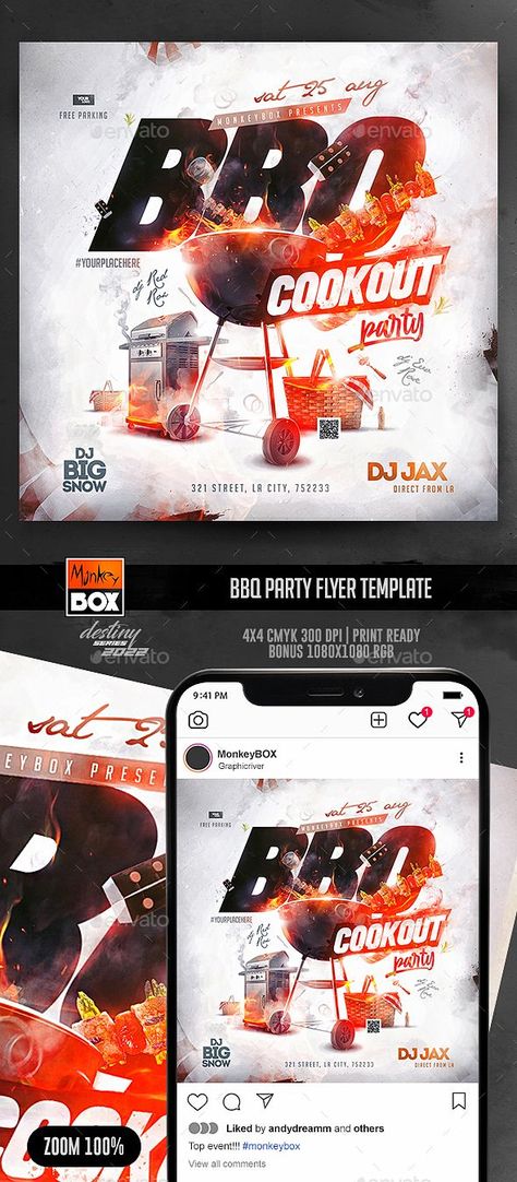 BBQ Party Flyer Template, #Template, #AD, #Flyer, #Party, #BBQ, #ad Cookout Flyer, Bbq Flyer, Sample Flyers, Cookout Party, Bbq Fish, Hotel Ads, Cake Logo Design, Party Flyer Template, Flyer Ideas