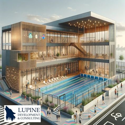 Elementary School Architecture, Sustainable Living Aesthetic, Eco City, Interior Design Drawings, Luxury Modern Homes, Ice Rink, Community Development, Eco Friendly Design, Club Design