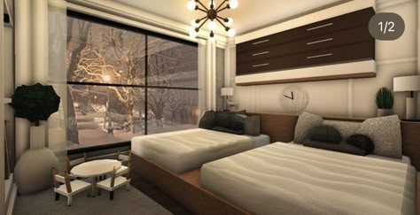 Modern Bedroom Interior Bloxburg, Suburban Bloxburg Bedroom, Bloxburg Cabin Bedroom, Bloxburg Music Studio, Hotel Room Design Bloxburg, Bloxburg Modern Mansion Interior, Bloxburg Fancy Living Room Ideas, Bloxburg House Ideas 2 Floor Layout Fall, Bloxburg Apartment Bedroom