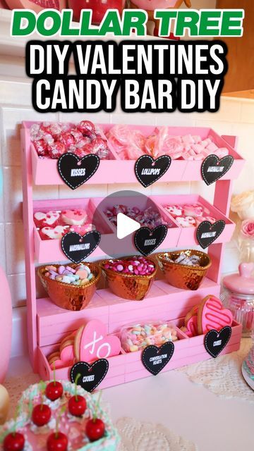 Bethany (Bargain Bethany) on Instagram: "Here’s how you can convert your Dollar Tree Hot Cocoa Bar into a Valentine’s Day Candy Bar. Remember, this can be switched up for every holiday and season! #dollartree #dollartreediys #dollartreefinds #dollartreehaul #dollartreecandybar #dollartreevalentinesdaydiys #dollartreediy" Dollar Tree Cocoa Bar, Diy Dollar Tree Hot Cocoa Bar, Diy Candy Wall, Dollar Tree Hot Cocoa Bar, Bargain Bethany, Diy Hot Cocoa Bar, Holiday Hot Cocoa Bar, Candy Bar Ideas, Diy Chocolate Bars