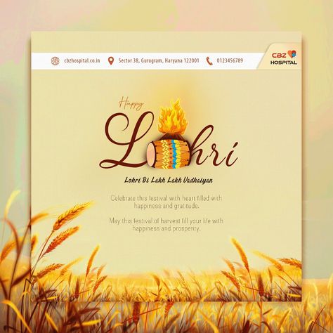 Happy Lohri | Festival Social Media Marketing Lohri Wish Post, Happy Lohri Social Media Post, Lohri Poster Design, Lohri Creative Post, Lohri Creatives, Lohri Post, Happy Lohri Wishes, Lohri Festival, Lohri Wishes